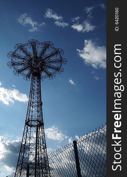 Abandoned Parachute Drop Ride at Coney Island, Brooklyn. Abandoned Parachute Drop Ride at Coney Island, Brooklyn