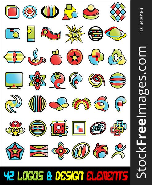 42 abstract logos icons & design elements vector. 42 abstract logos icons & design elements vector