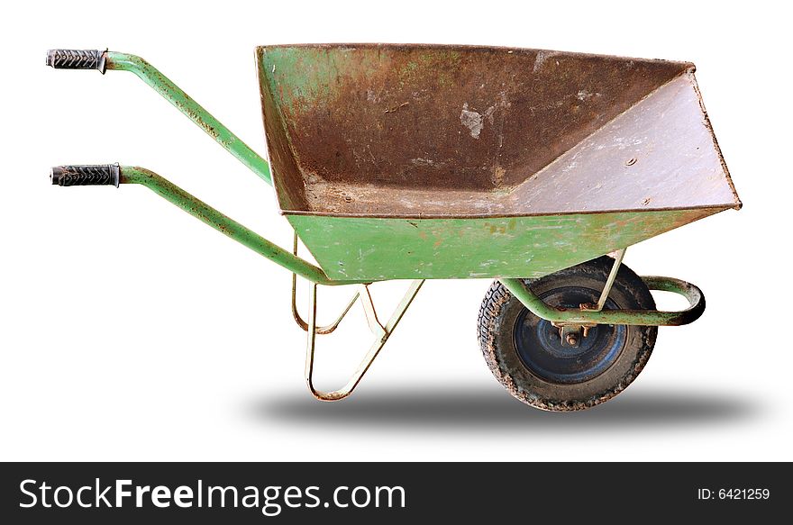 An empty Construction Trolley isolated