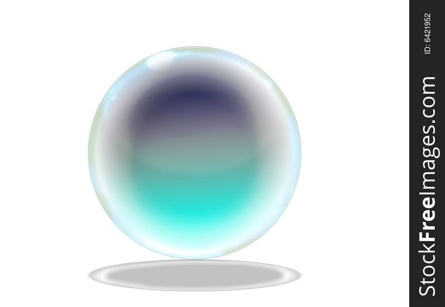 A color sphere on a background