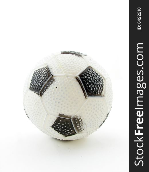 Childrens toy, plastic ball isolated over white background.