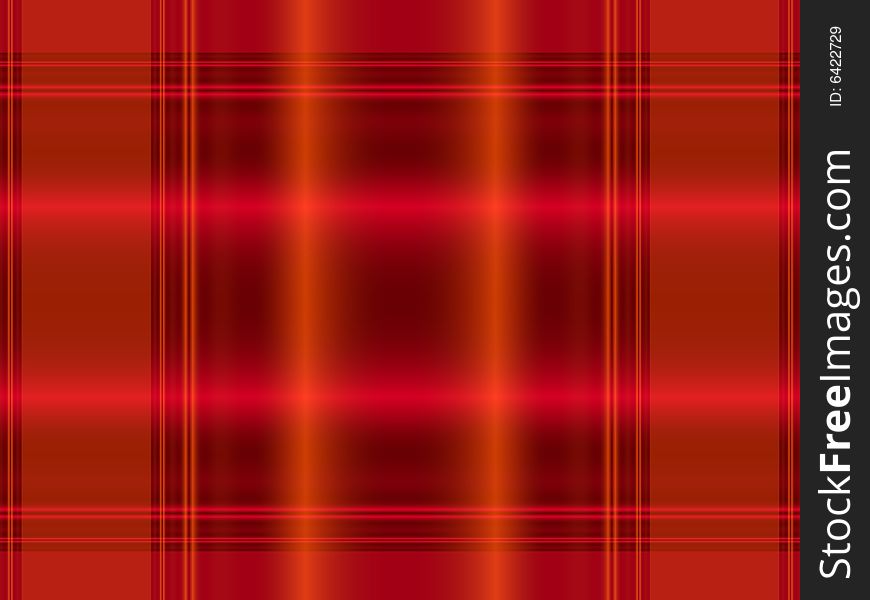 Red plaid background with fractal pattern