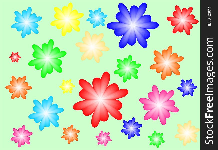 Several flowers pattern formed cute background , vector illustration. Several flowers pattern formed cute background , vector illustration.