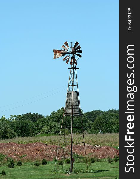 Old windmill on a farm