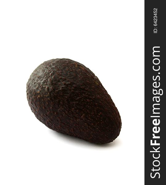 An isolated avocado on a white background