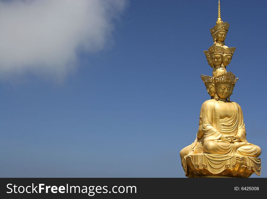 Mt Emei summit golden statue of Puxian Buddha that is wight of 660 tones.
Mt. Emei stands at 3099 meters (10,167 feet), and is associated with Puxian Bodhisattva (Samantabhadra). Mt Emei summit golden statue of Puxian Buddha that is wight of 660 tones.
Mt. Emei stands at 3099 meters (10,167 feet), and is associated with Puxian Bodhisattva (Samantabhadra).