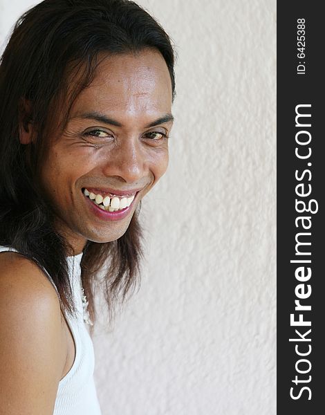 Portrait of a happy man from Thailand.