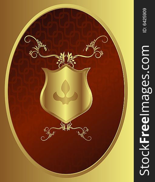 Royal chocolate backround with golden elements