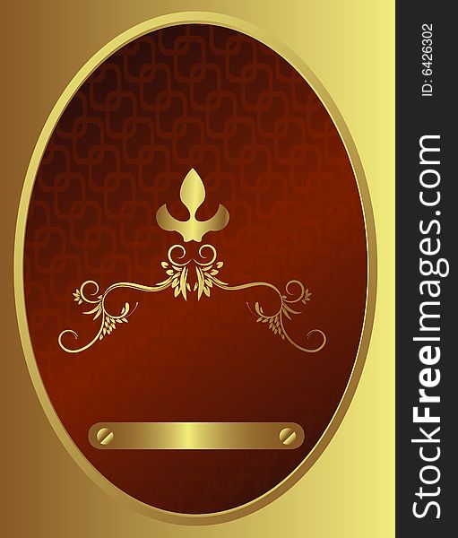 Royal chocolate backround with golden elements. Royal chocolate backround with golden elements