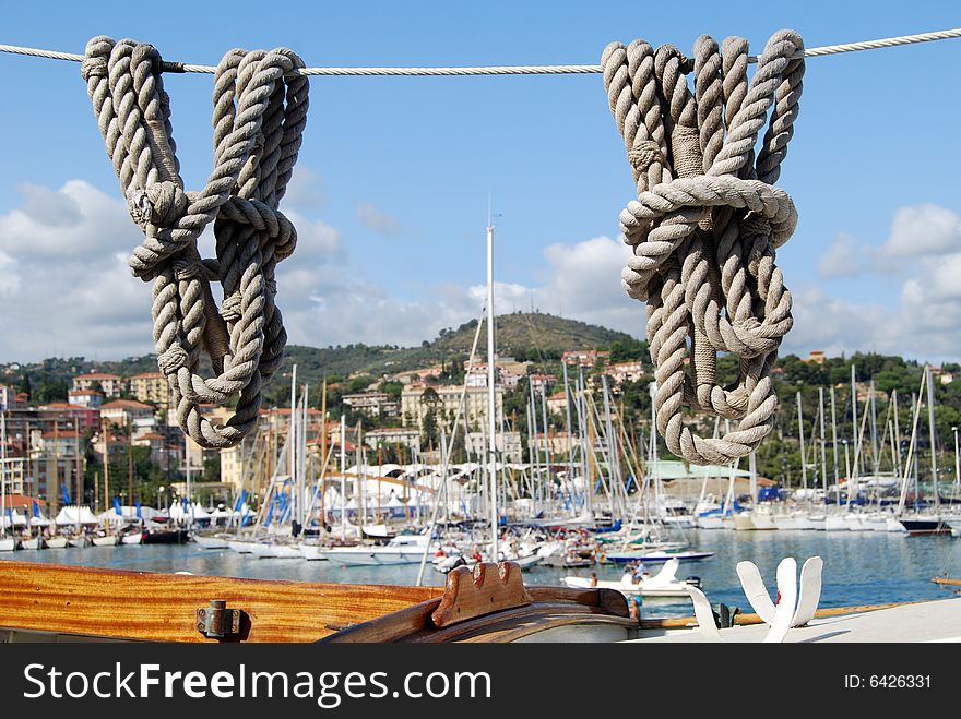 The harbour of Porto Maurizio in Liguria, Italy