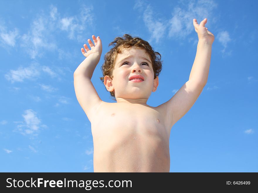 Little boy outdoors