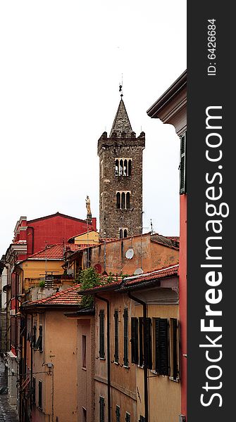 The church of Sarzana (La Spezia, Liguria, Italy) during day. The church of Sarzana (La Spezia, Liguria, Italy) during day