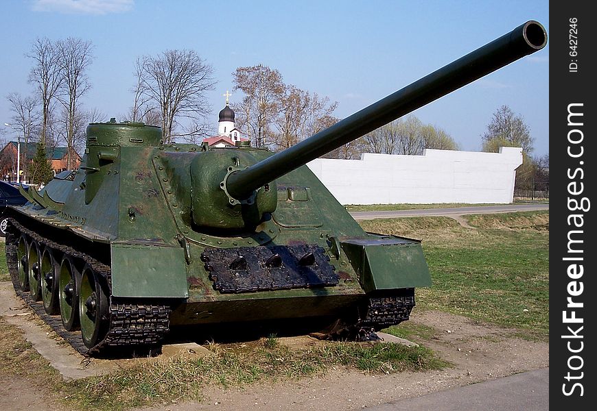 Soviet WW2 Tank Chaser at the open-air museum in Russia