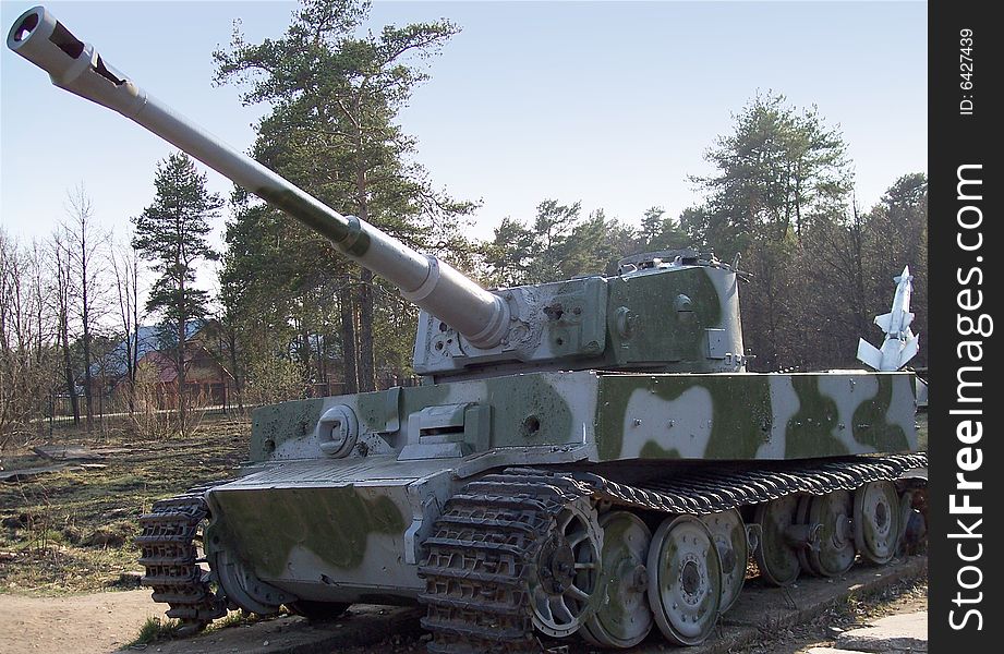 Famous Tiger tank at the openair museum in Russia