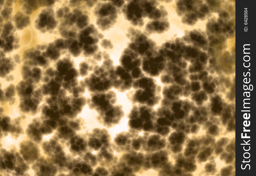 Bright cream background with dark micro alien cells