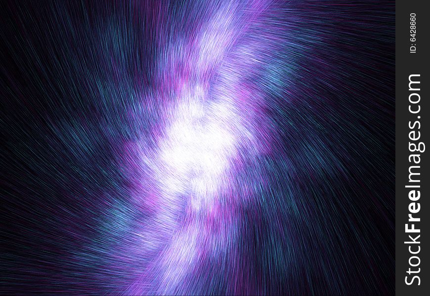 Bright beauty explosion of a space object in black background