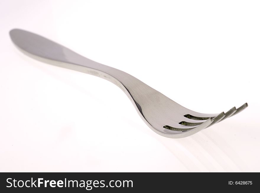 Fork on the white background