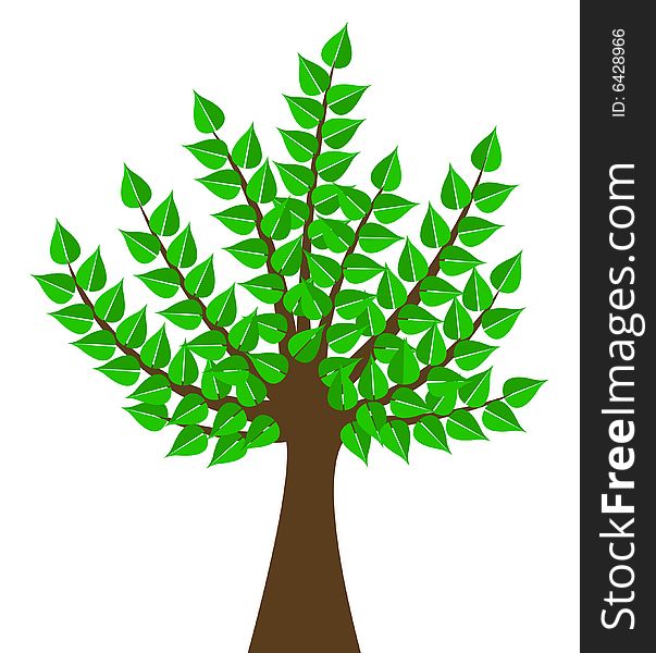 Green tree. A vector illustration