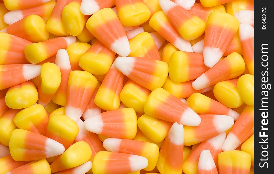 Candy corn close up background