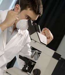 Young Scientist Discovering Something Stock Image Young Scientist Discovering Something Stock Image