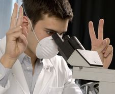 Young Scientist Discovering Something Stock Images Young Scientist Discovering Something Stock Images