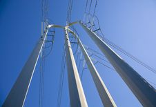 White Power Pole Tower Royalty Free Stock Photos White Power Pole Tower Royalty Free Stock Photos