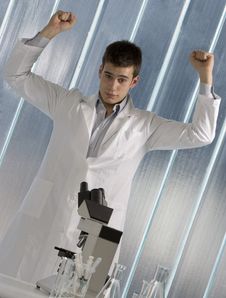 Young Scientist Discovering Something Royalty Free Stock Photos Young Scientist Discovering Something Royalty Free Stock Photos