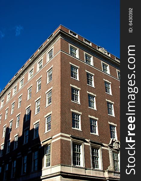 Old federal style brick building in the beacon hill area of boston massachusetts. Old federal style brick building in the beacon hill area of boston massachusetts