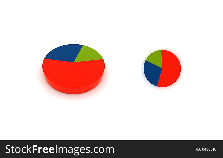 Multicolor circle diagram - isolated illustration on white