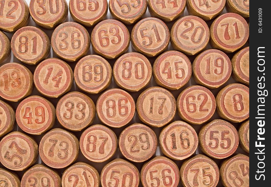 Lotto game numbers background