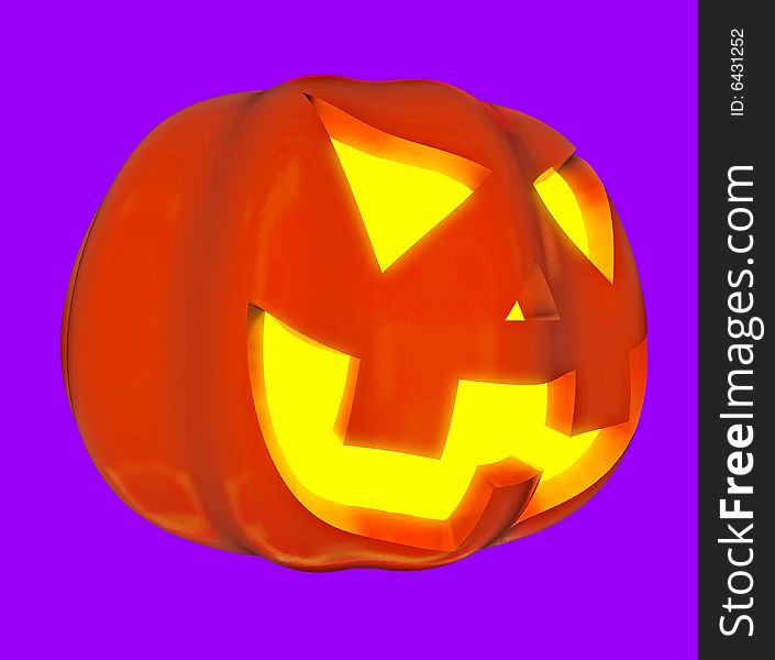 Jack-o'-lanterns 3d hires include  path for selection