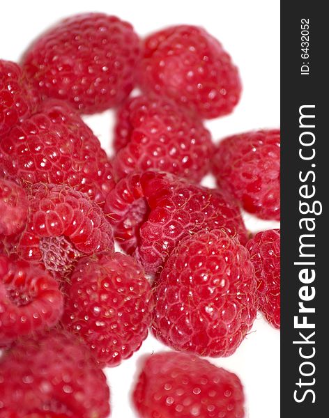 Fresh isolated juicy garden raspberry   . Fresh isolated juicy garden raspberry