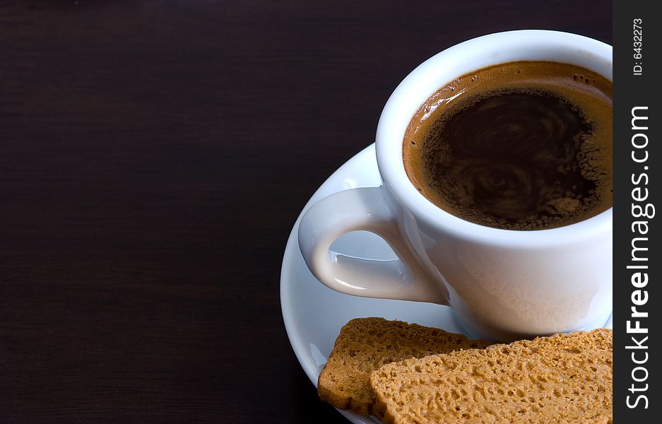 Cup of  cyprus coffee with biscuits. It is very similar to espresso. . Cup of  cyprus coffee with biscuits. It is very similar to espresso.