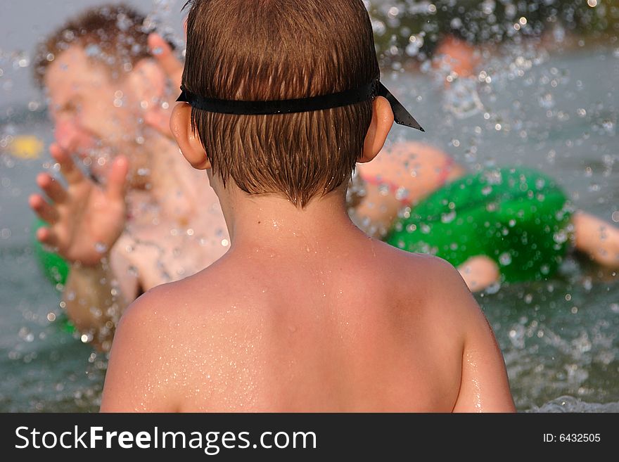 Playing in the water