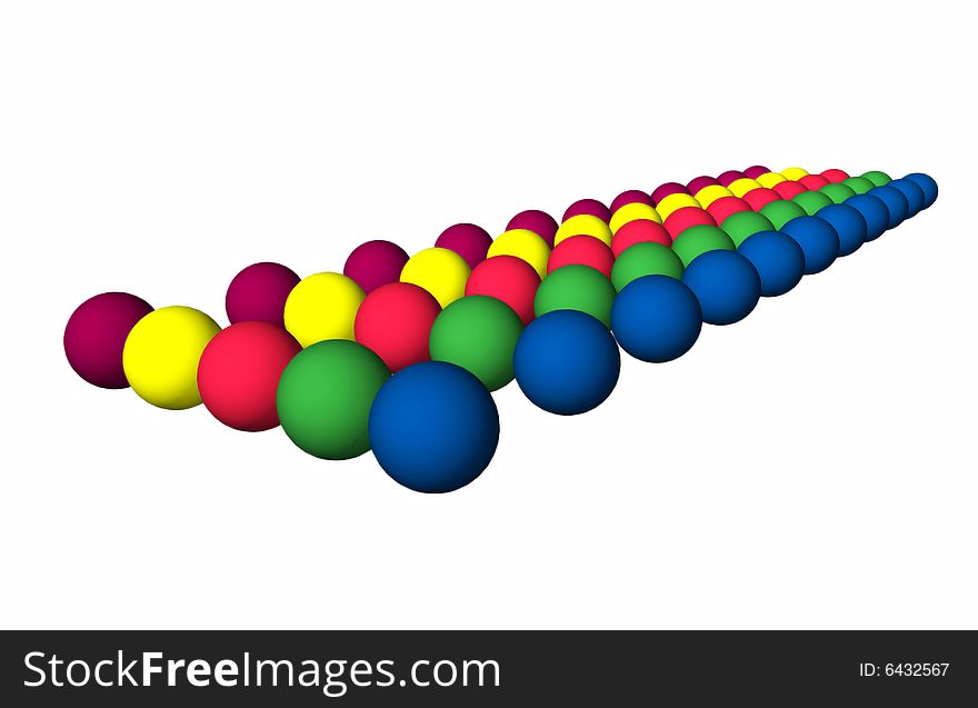 3d render of abstract colorful bubbles isolated over white. 3d render of abstract colorful bubbles isolated over white