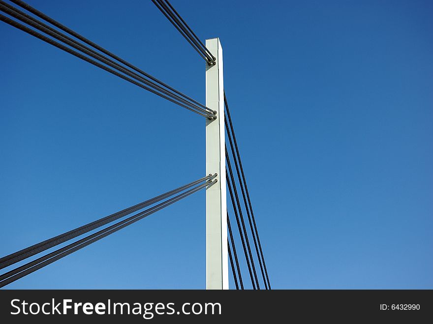 Bridge construction over Danube river in Novi Sad