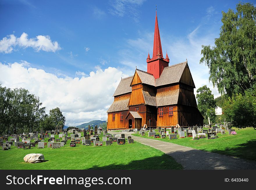 Wood church in north Norway.