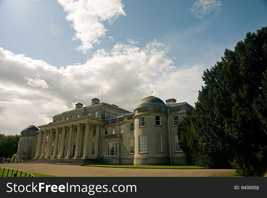 A view of shugborough hall in staffordshire in england