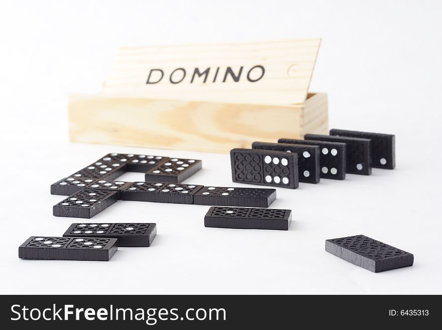 Domino games on white background