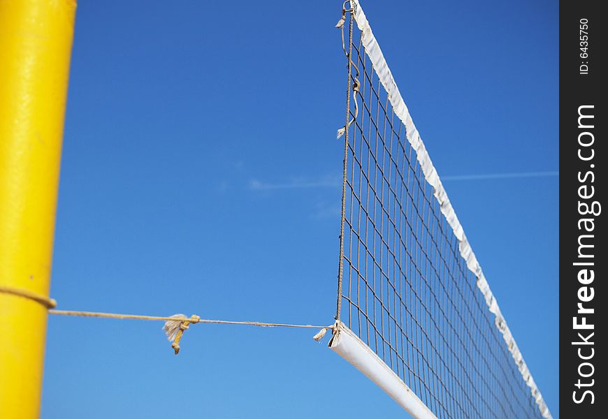 Beach Voley net in a Tournament from Castelldefels, Barcelona.