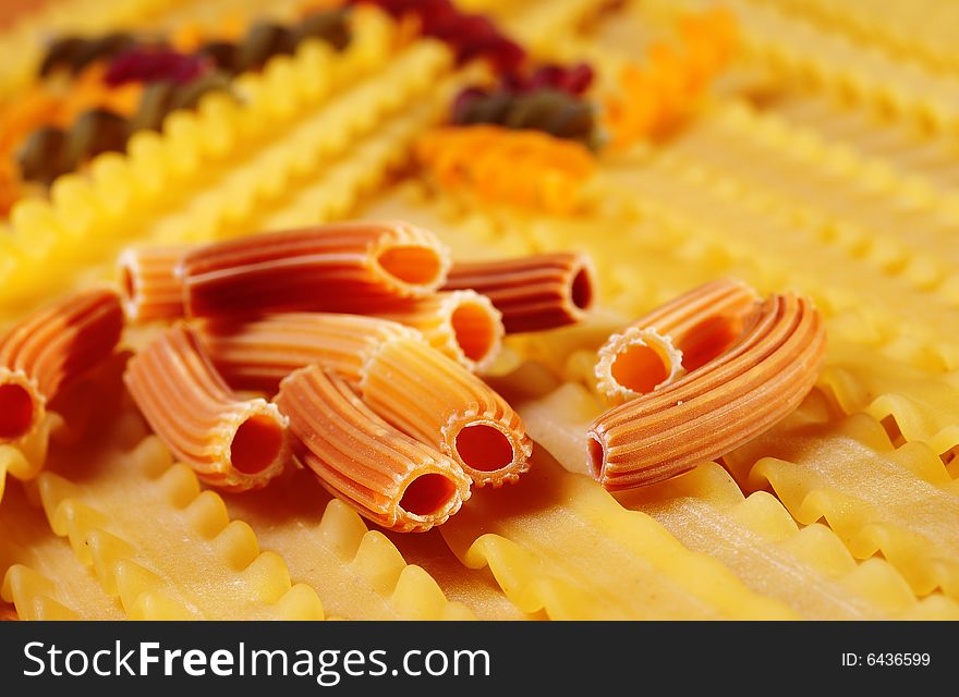 Close up of pasta assortment