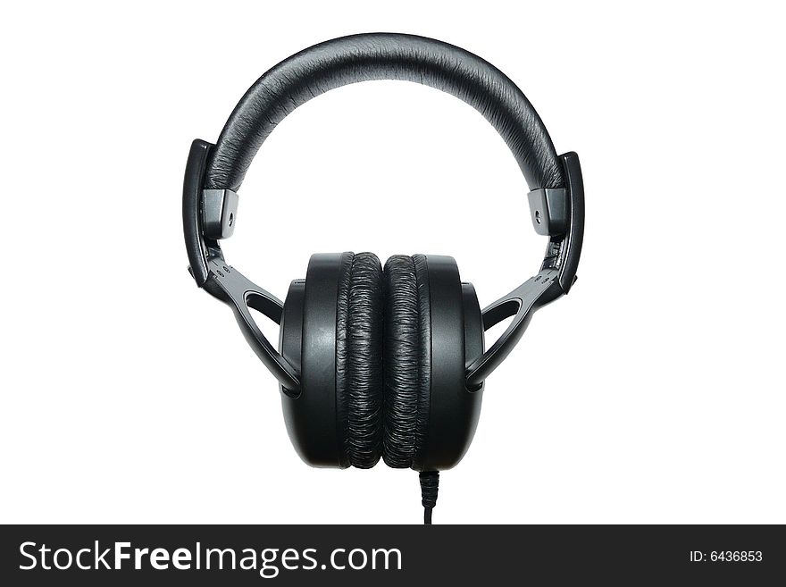 Big black stereo headphones for good sound
