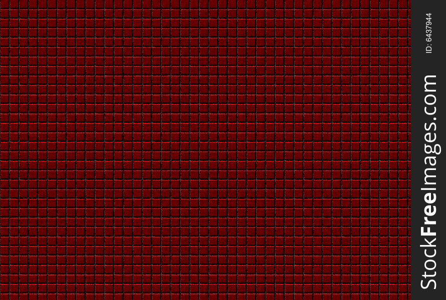 Red tiles made with computer.