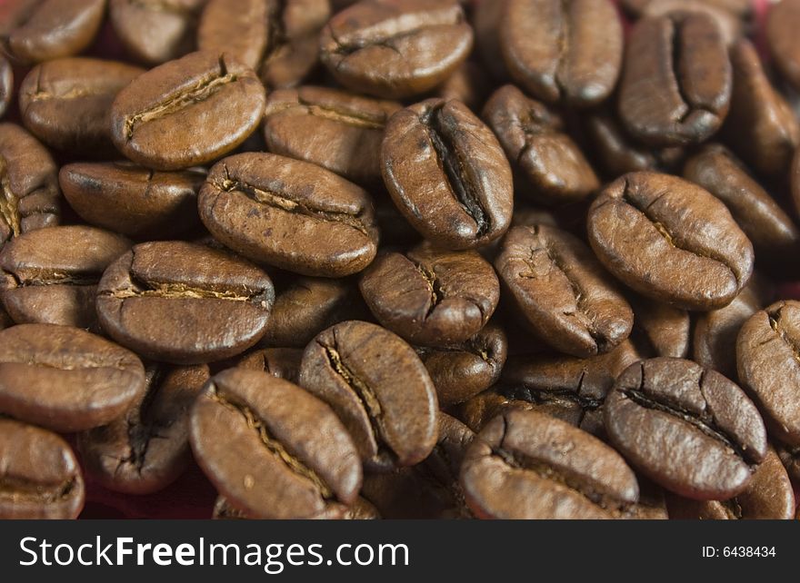 Coffee beans, a major plan, macro