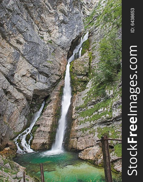 Waterfall Savica in Slovenian national park