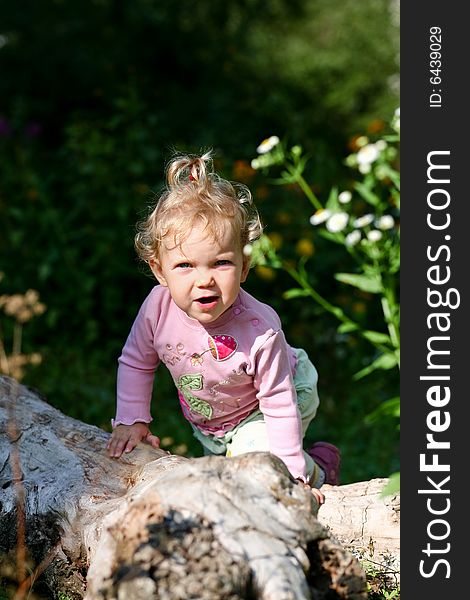 Portrait of a child. Nice baby outdoors. Portrait of a child. Nice baby outdoors.