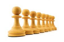 Row Of Pawns Royalty Free Stock Image