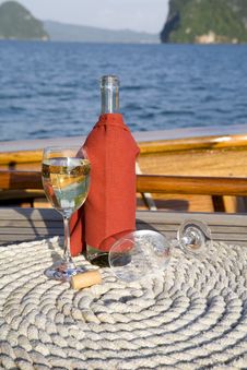 Wine On A Yacht Royalty Free Stock Photos Wine On A Yacht Royalty Free Stock Photos
