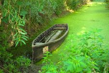Traditional Wooden Boat On The River Stock Photography Traditional Wooden Boat On The River Stock Photography