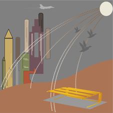 City At Night Vector Illustration Stock Photo City At Night Vector Illustration Stock Photo